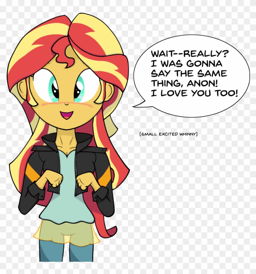 You Can Click Above To Reveal The Image Just This Once, - Sunset Shimmer X Anon #943648