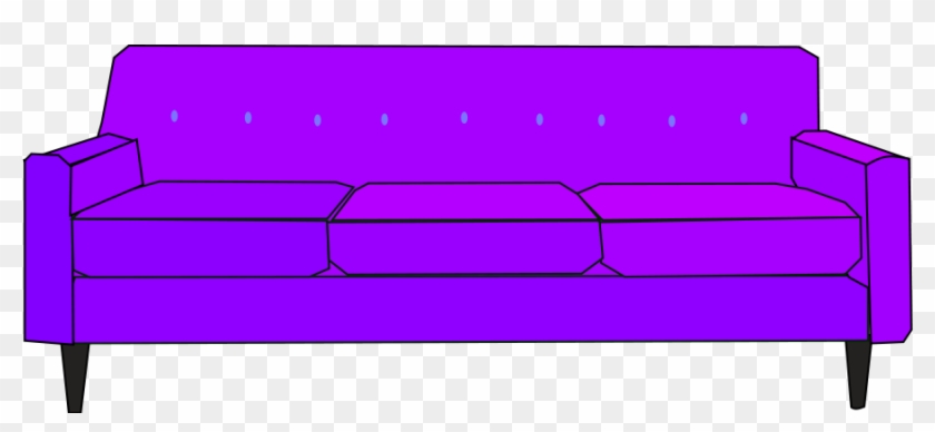 Purple Sofa Medium 600pixel Clipart, Vector Clip Art - Cartoon Picture Of Sofa #943722