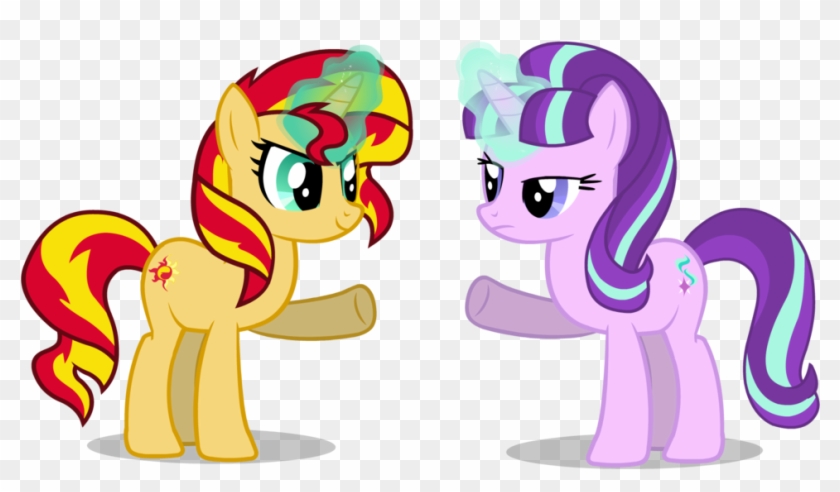 Starlight Glimmer And Sunset Shimmer By Rogerlink - Cartoon #943749