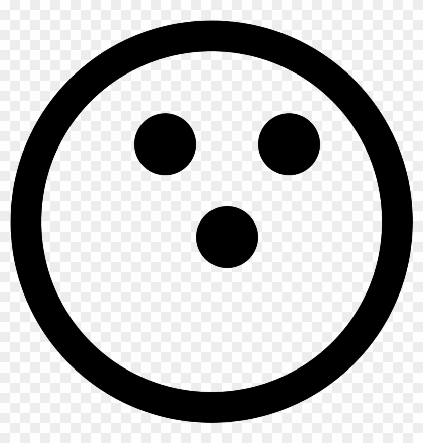 Bowling Ball Icon - Angry Smiley Face Black And White #943908