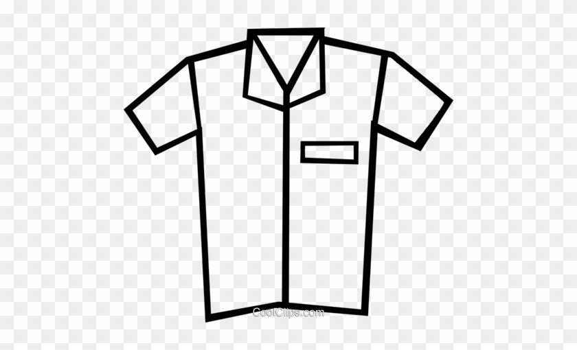 Dress Shirt Royalty Free Vector Clip Art Illustration - Printed T-shirt #943932