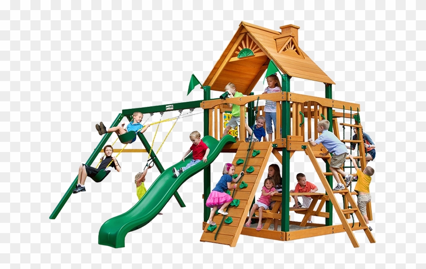 Playground Equipment - Gorilla Navigator Ts Treehouse Wooden Swing Set #943974