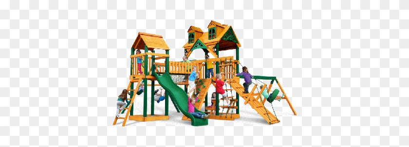 Malibu Pioneer Peak - Gorilla Playsets Pioneer Peak Treehouse Swing Set | #943984