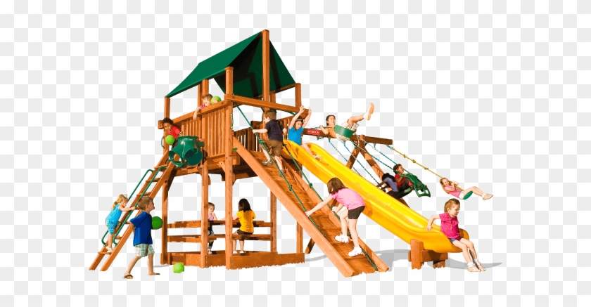 Woodplay Outback Xl 7'-a Cedar Swing Set - Playground Slide #944018