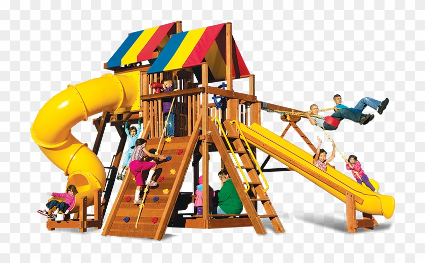Rainbow Clubhouse Pkg V 65a Swingset - Playground Slide #944059