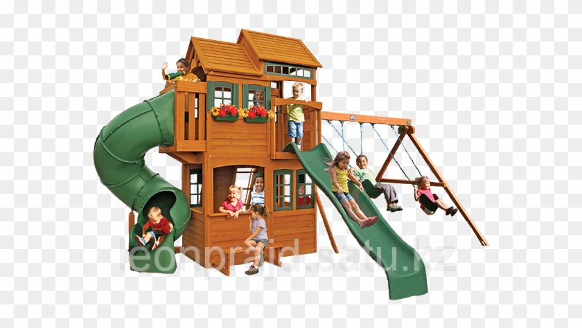 Игровой Комплекс «шелбивилль Делюкс» - Big Backyard Shelbyville Deluxe Wooden Swing Set #944068