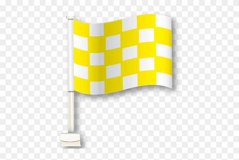 Yellow/white Checkered Supreme Clip On Flags 6co Chye - Flag #944078