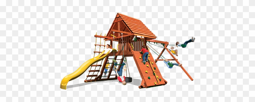 Woodplay Lion's Den B Cedar Swing Set - Lion #944082