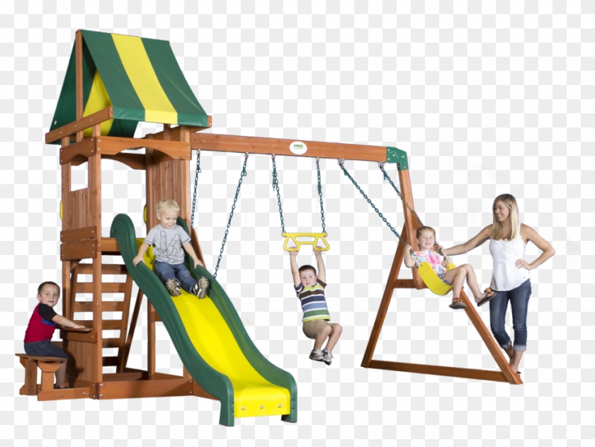 Backyard Discovery Swing Set Instructions - Backyard Discovery Peninsula All Cedar Swing Set, Yellow #944097