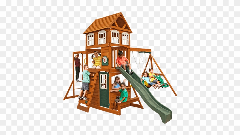 Awesome Cedar Summit Playset Made Of Wood In Double - Cedar Summit Premium Play Sets Cranbrook Ready #944123