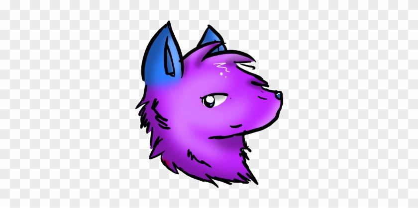Purple Wolf Head By Silversnivy - Cartoon #944133