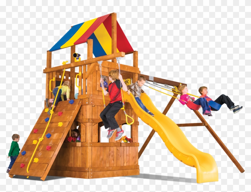 Carnival Clubhouse Pkg Ii With Playhouse - Playground Slide #944214