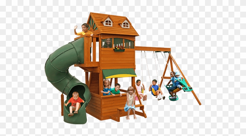 Awesome Cedar Summit Playset Made Of Wood In Double - Cedar Summit Forest Hill Retreat Playset #944217