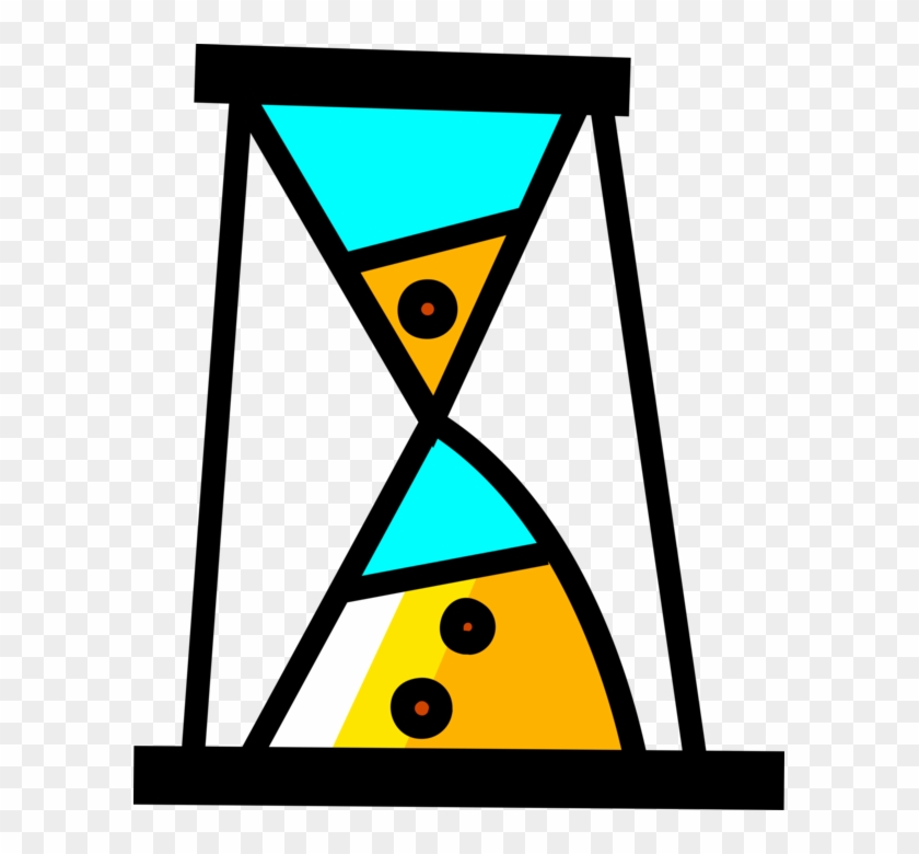 Vector Illustration Of Hourglass Or Sandglass, Sand - Triangle #944389