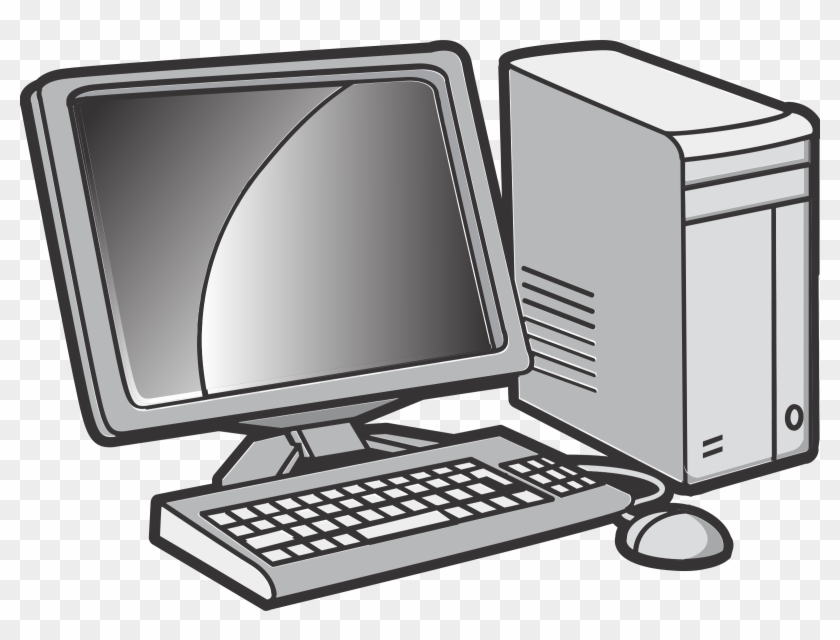 Big Image - Computer Clipart Black And White #944411