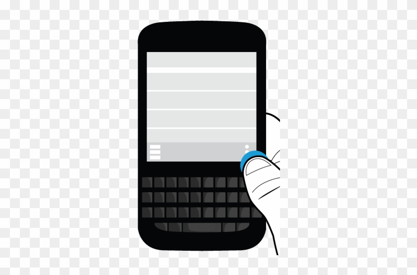 Blackberry Device Showing A Tap On The More Icon In - Mobile Phone #944465