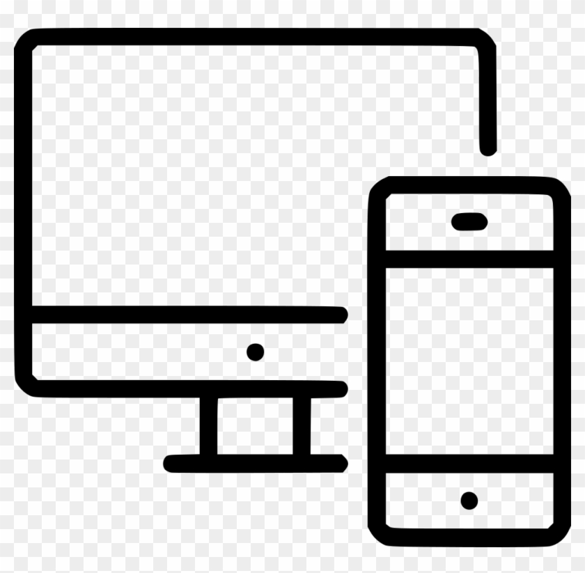 Pc Clipart Computer Phone - Computer And Mobile Icon Png #944508