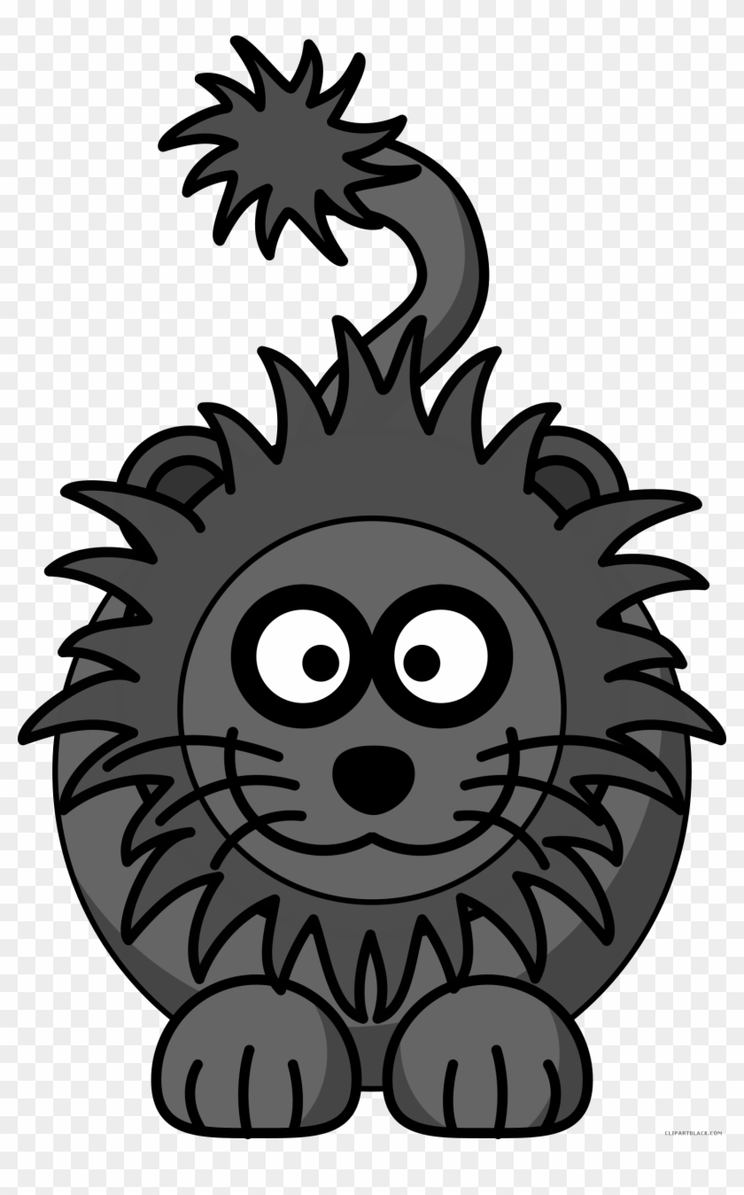 Cartoon Lion Animal Free Black White Clipart Images - Animal Coloring Book: An Amazing Animal Coloring Adventure #944576