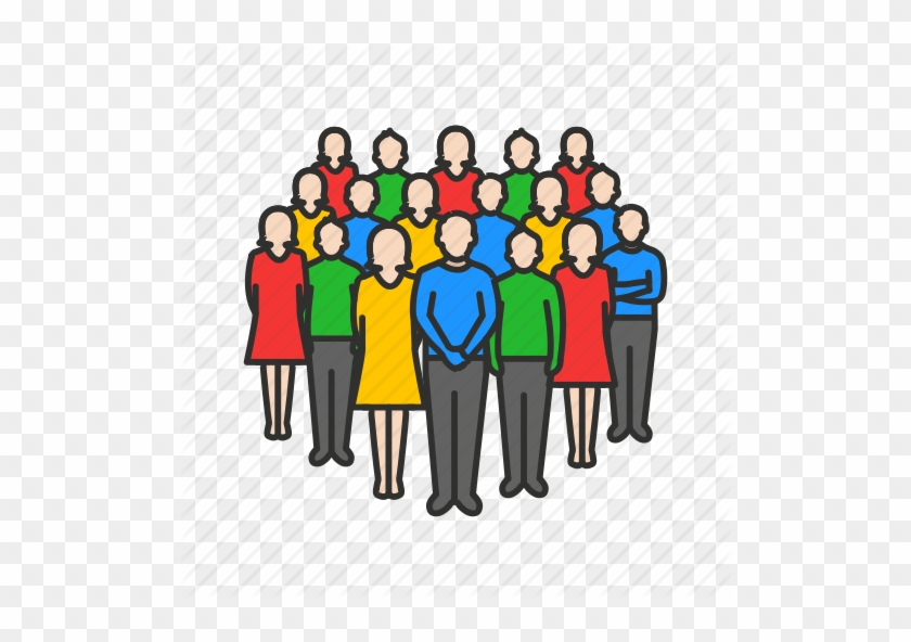 Crowd Clipart Bunch Person - Group Of People Icon #944608