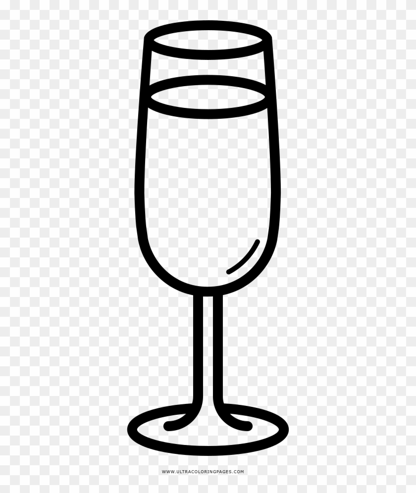 Champagne Flute Coloring Page - Champagne Stemware #944638