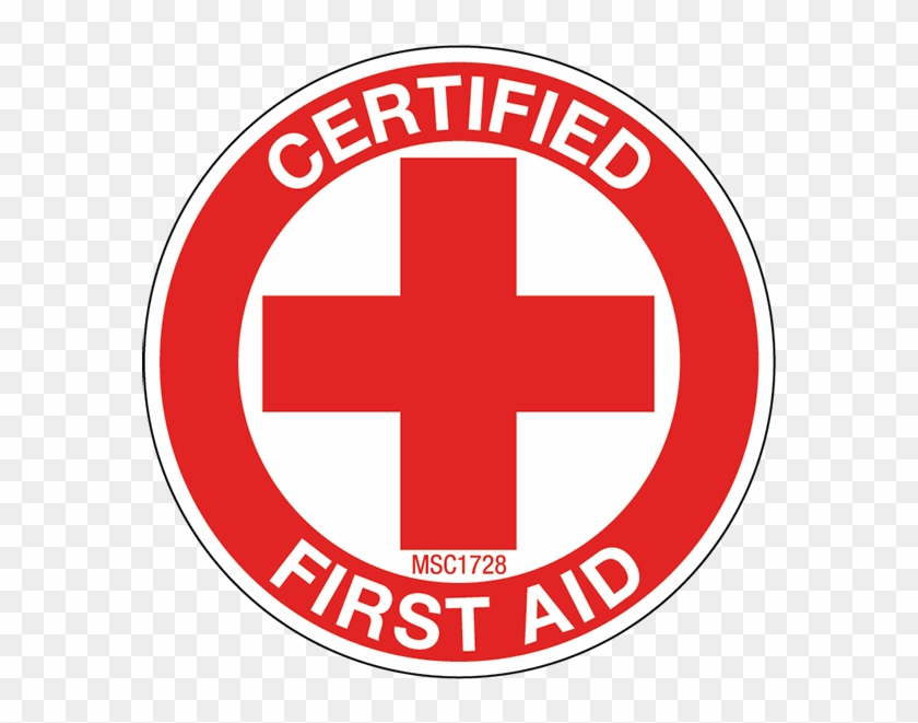 Certified First Aid Hard Hat Emblem - First Aid Certified Logo #944684