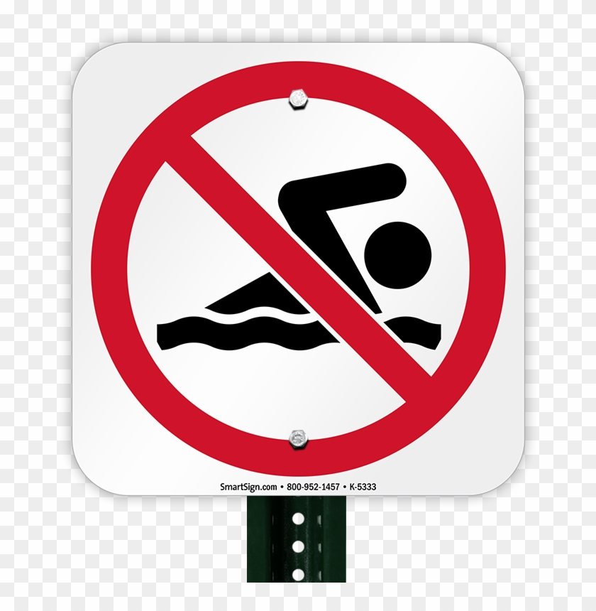 No Swimming Symbol Sign - No Dump Truck Sign #944688