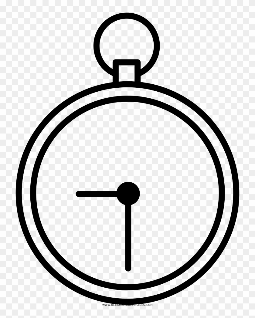 Stopwatch Coloring Page - Pocket Watch Pictogram #944808