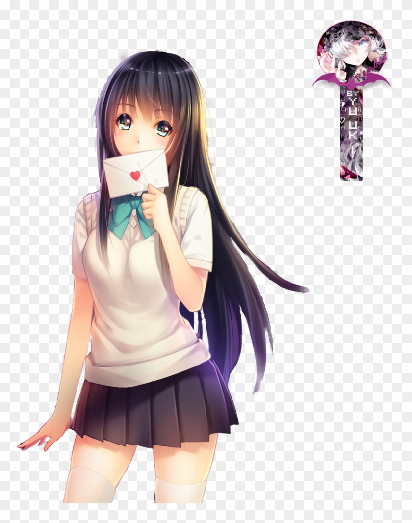 Render Anime Girl - Anime Girl With Letter #944880