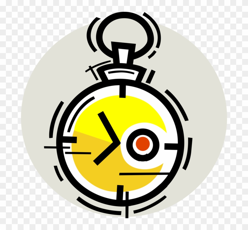 Vector Illustration Of Stopwatch Handheld Timepiece - Circle #944888