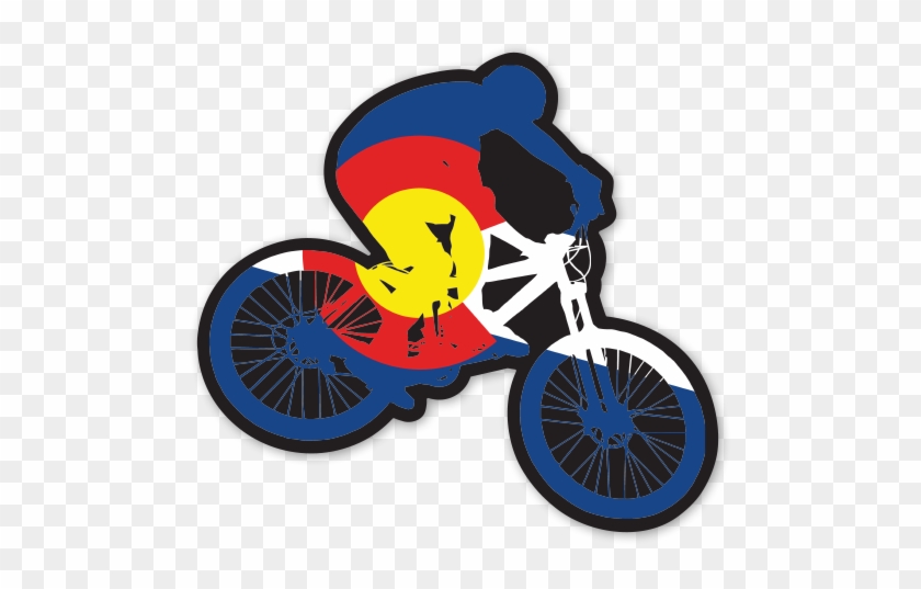 Colorado Mountain Biking Sticker - Colorado #945008
