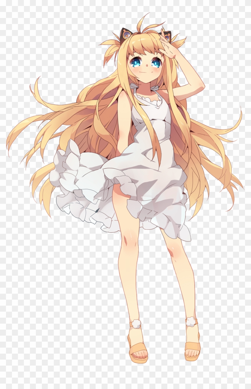 Seeu - Anime Renders - Gallery - Anime Render This - Blonde Haired Anime  Girl Blue Eyes Purple Dress - Free Transparent PNG Clipart Images Download