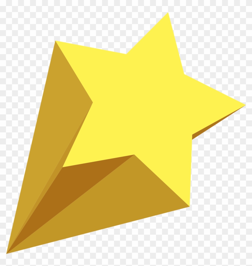 Yellow Stars Clipart - 3d Shooting Star Png #945202