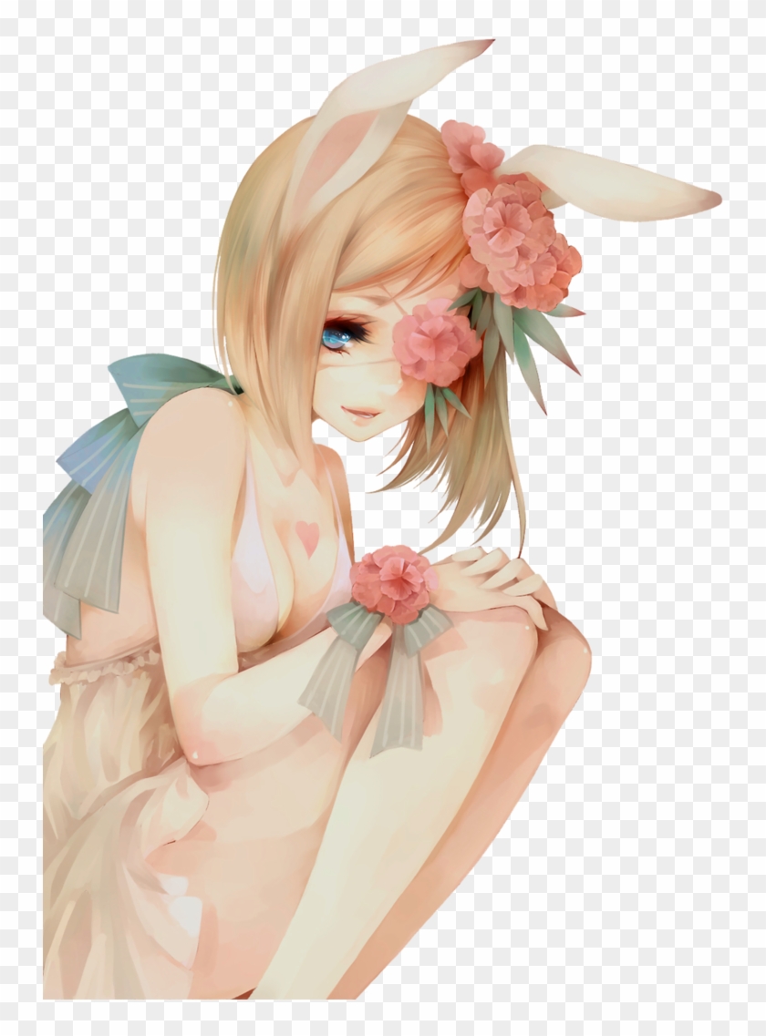 Anime Smile Gif Photo - Anime Bunny Girl Chibi Clipart, transparent png  image