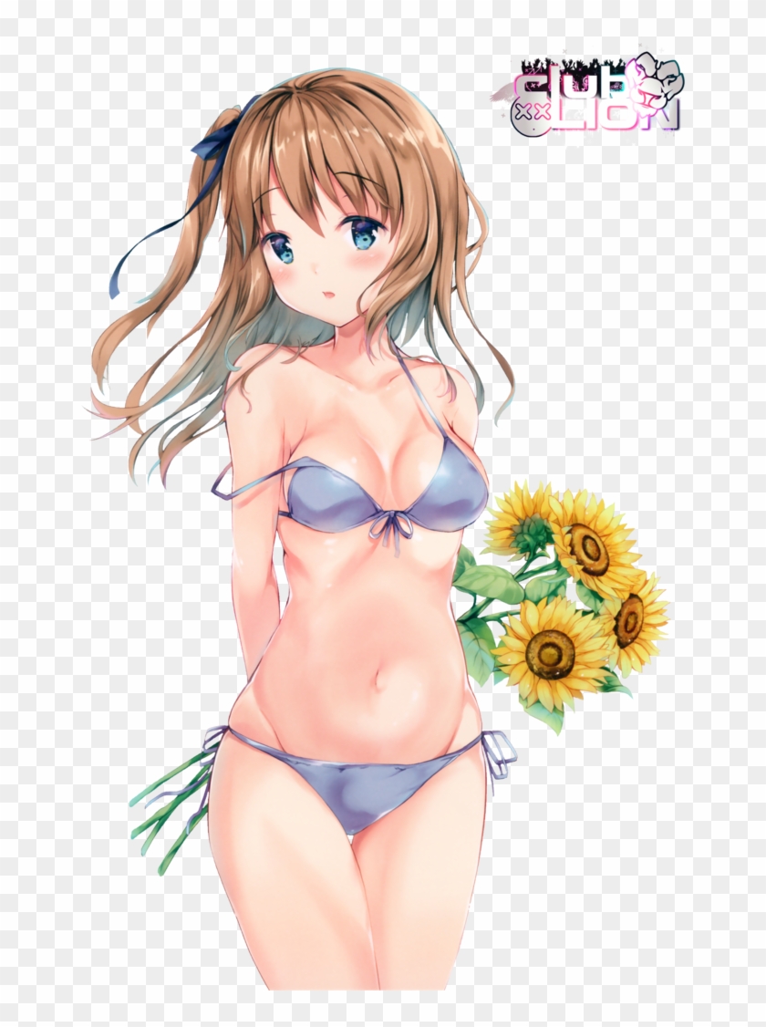 Bikini Girl Anime Render - Anime Bikini Girl - Free Transparent PNG Clipart  Images Download