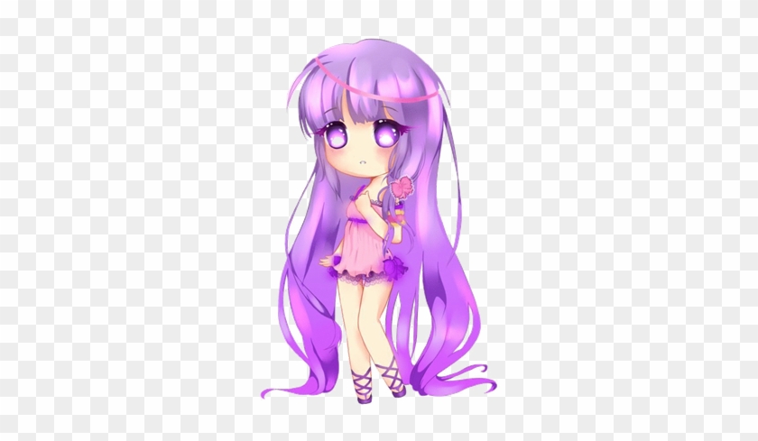 Purple Anime Girl Chibi Chibi Girl Purple Hair Free