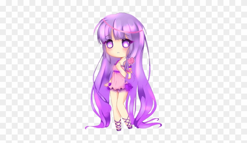 Purple Anime Girl Chibi - Chibi Girl Purple Hair #945277