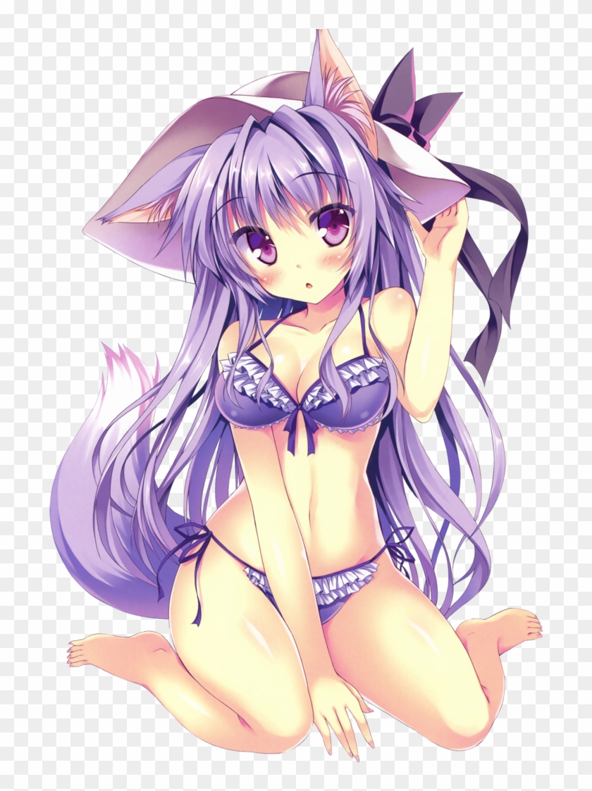 Anime Girl Neko Bikini Render By Mali-n - Sexy Neko Anime Girl.