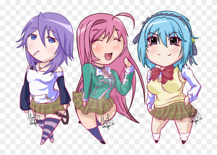 Rosario Vampire Girls By Melancholy-puppet - Rosario Vampire Mizore Chibi #945336