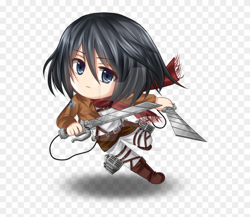 28 Collection Of Mikasa Chibi Drawing - Attack On Titan Chibi Mikasa #945378