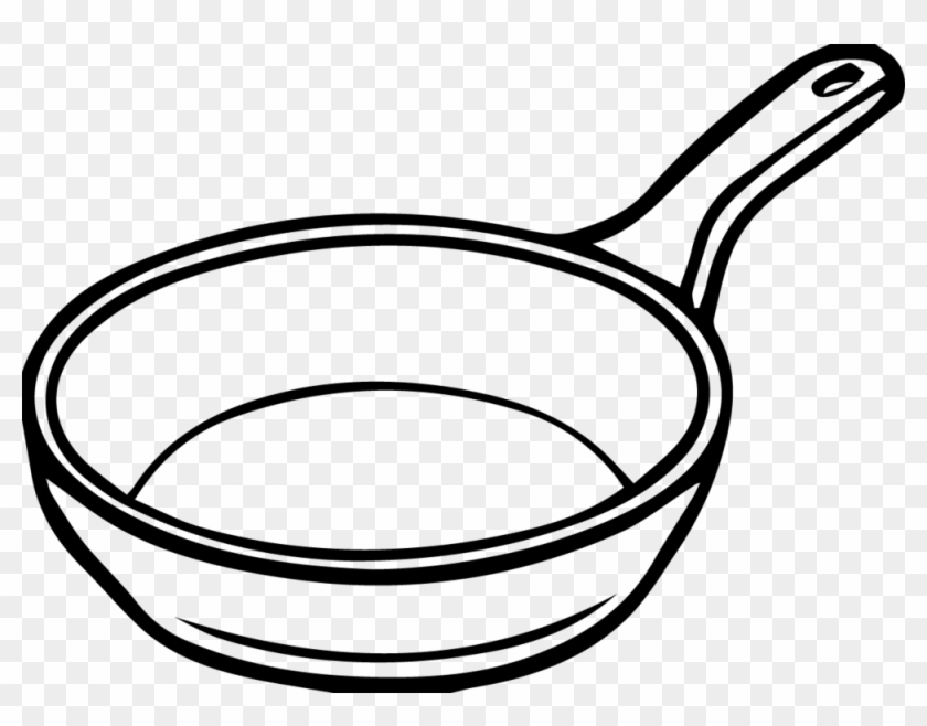 Cookware Frying Pan Drawing Clip Art - Line Drawing Of A Pan #945521