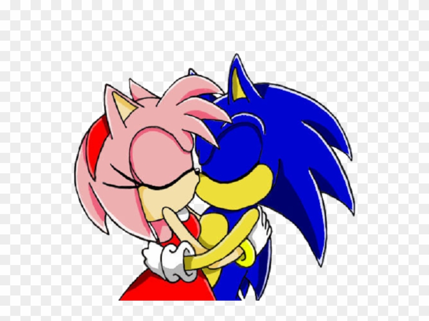 Amy Rose Shadow The Hedgehog Sonic The Hedgehog Kiss - Sonic And Amy Kiss #945548