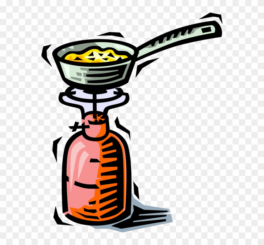 Vector Illustration Of Outdoor Recreational Activity - Camp Stove Clip Art #945607