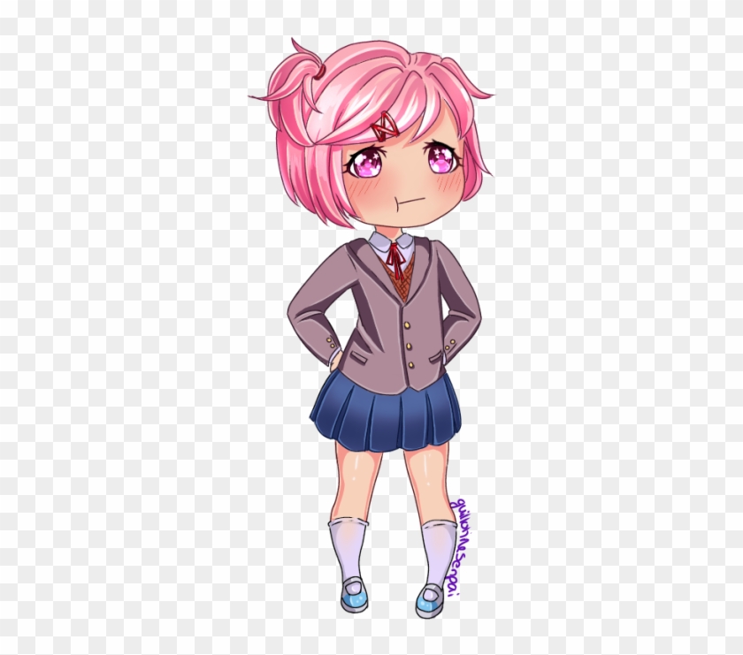 Natsuki Chibi [ddlc] By Guillotinesenpai - Natsuki Ddlc Cute Chibi #945827