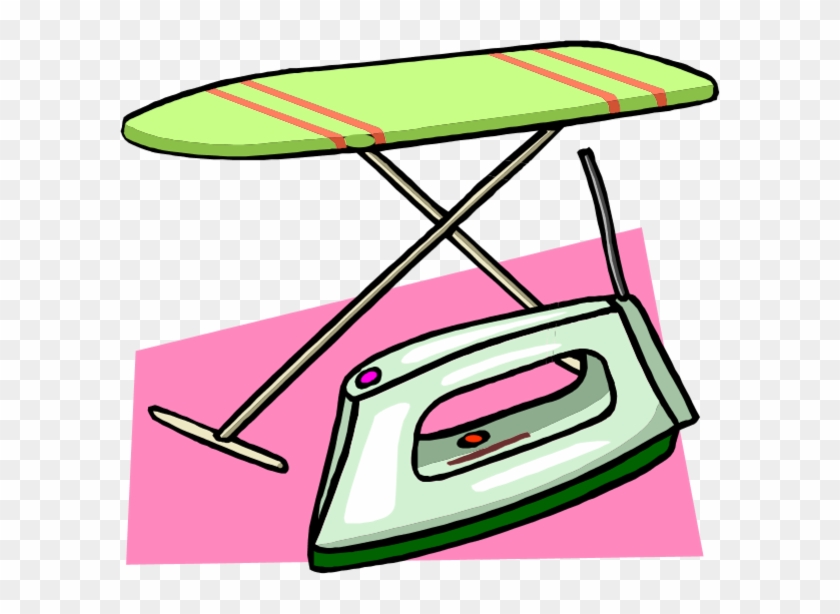 Ironing Board And Iron Vector Clip Art - Ironing Board And Iron #945856