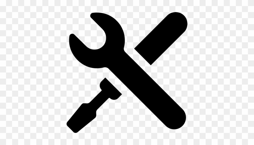 Settings Symbol Of A Cross Of Tools Vector - Tool Symbol #945979