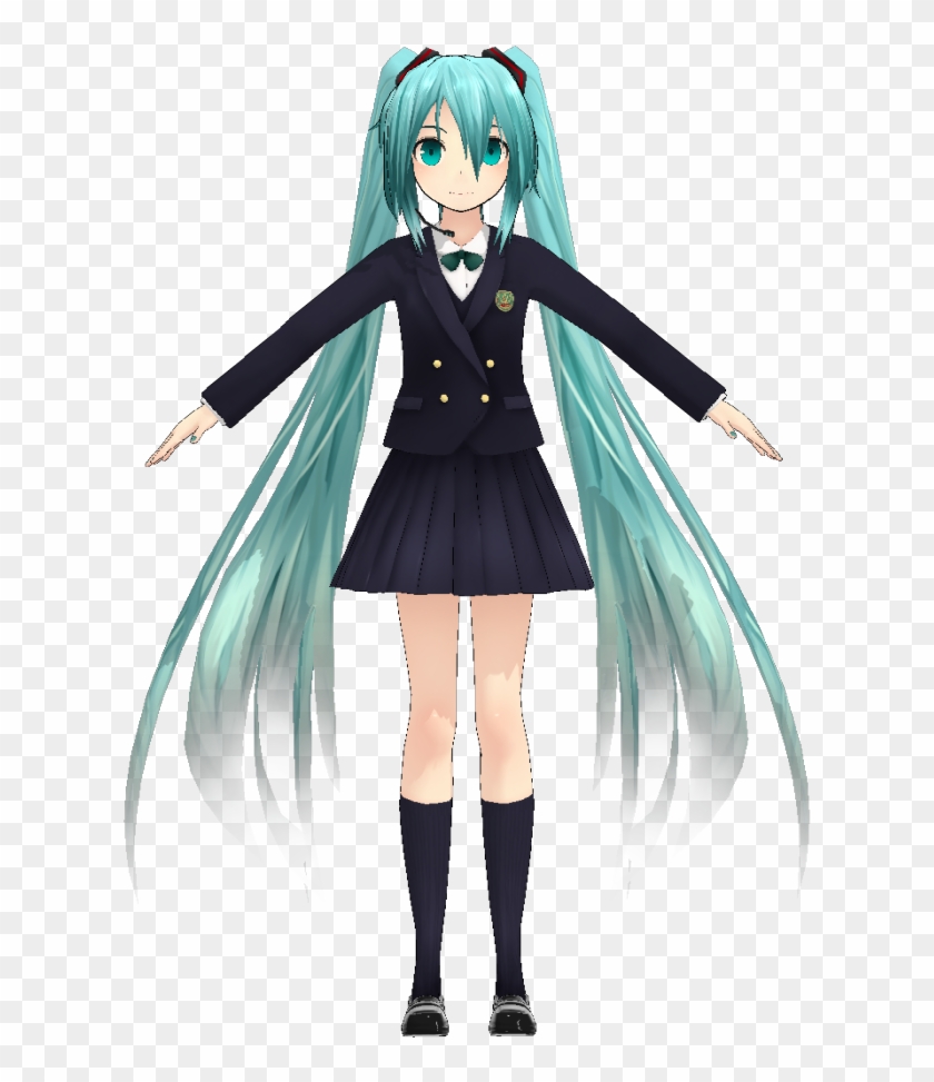 Miku School Chibi By Rondline - Anime School Uniform Chibi #946043