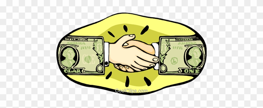 Hands Shaking With Dollar Sign Hands Royalty Free Vector - Cifrao Png #946111