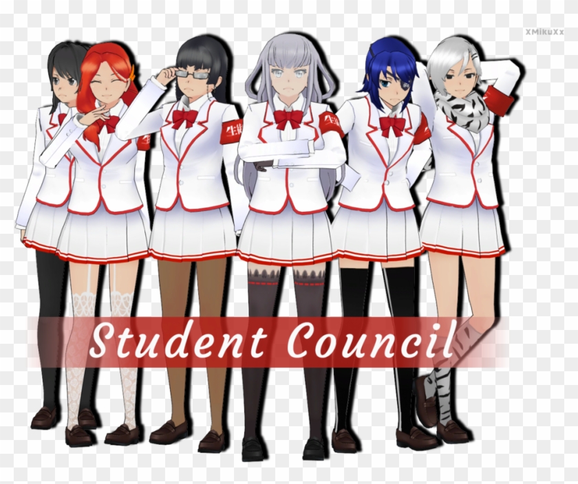 Top Images For Mmd Megami Yan Sim On Picsunday - Mmd Dl Yandere Simulator Student Council #946121