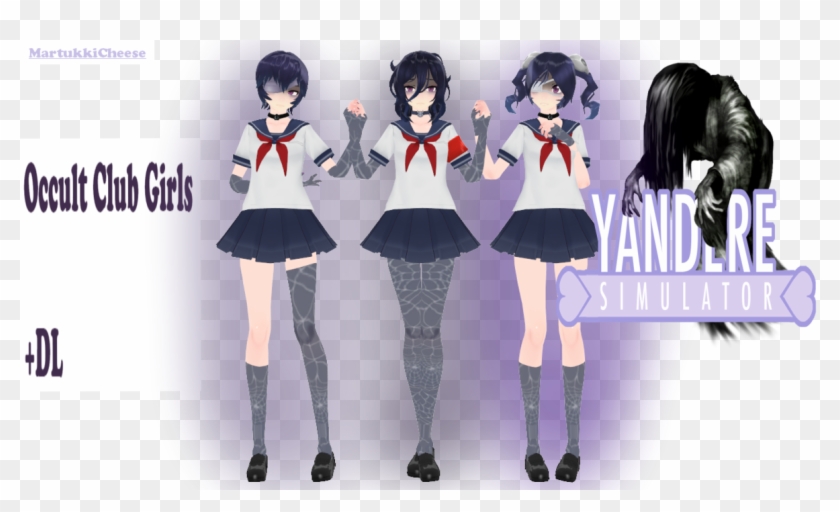 Dl Occult Club Girls Yandere Simulator Students Yandere Simulator Occult Club Free Transparent Png Clipart Images Download