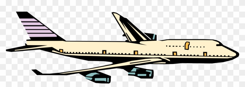 Vector Illustration Of Commercial 747 Airplane Boeing - Vector Illustration Of Commercial 747 Airplane Boeing #946184